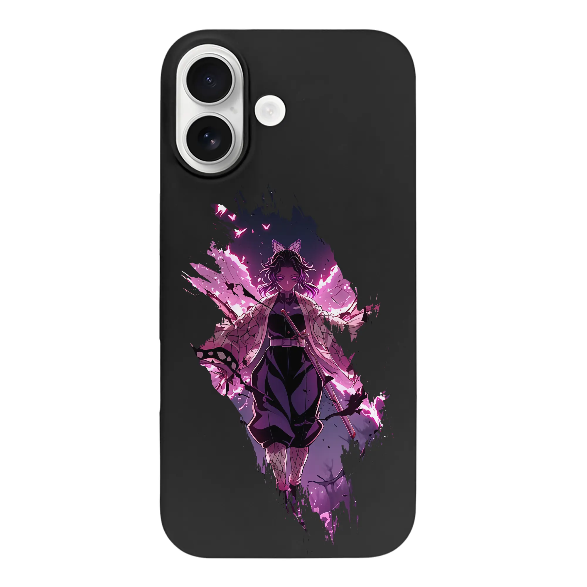 鬼滅の刃 グッズ,胡蝶 しのぶ - iPhone 17 シリーズ シリコンケース 薄型 耐衝撃 指紋防止 ソフトタッチカバー 精密フィット 傷防止 保護ケース iPhone 17/17 Air/17 Pro/17 Pro Max 対応